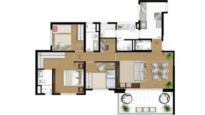 Lançamento de Apartamentos em São Bernardo, 2 e 3 dormitórios - 107 m², 91m² e 70m²