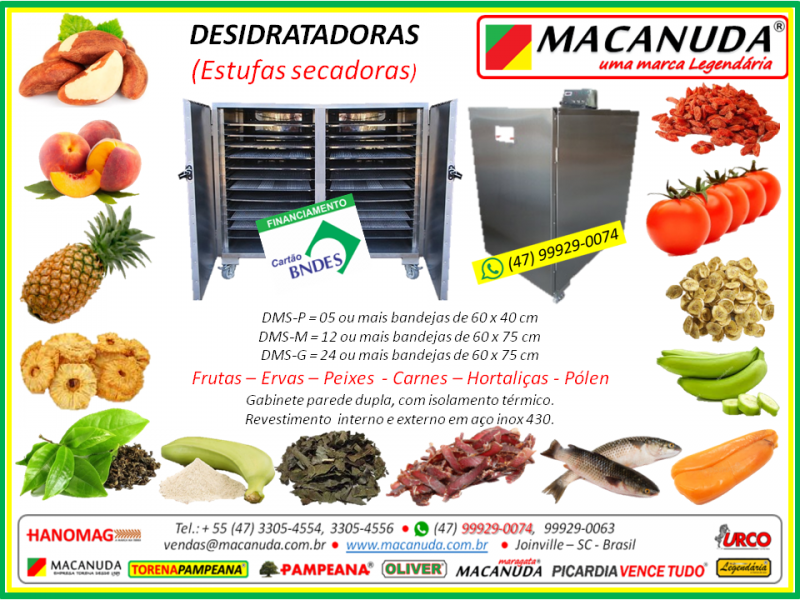 Desidratar Ova de Tainha Equipamentos marca Macanuda