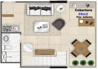 PARK PREMIUM RESORT RESIDENCE - Cobertura Duplex 58,90m²