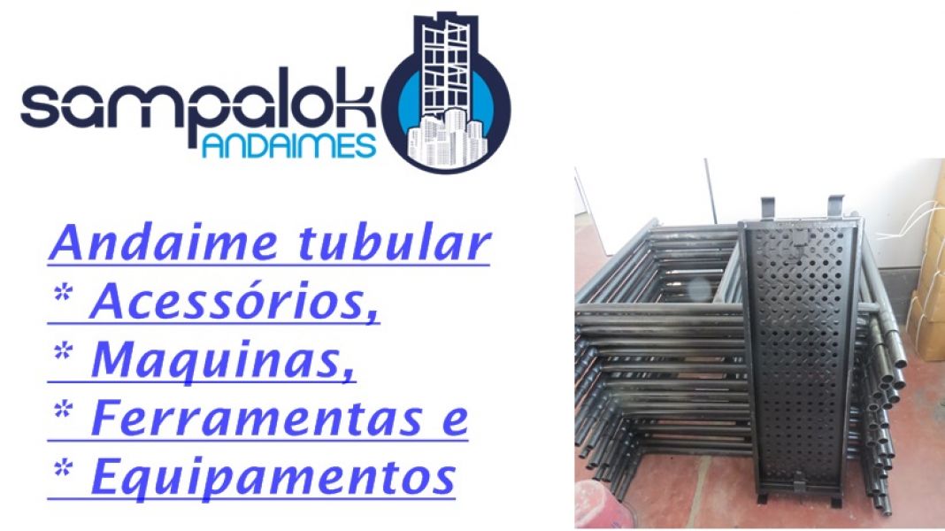 Andaime tubular, betoneria e Martelete
