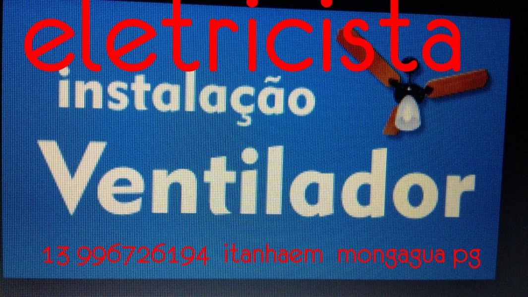 Ventilador de teto - instalação - eletricista 13 996726194
