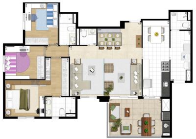 Aptos em lançamento em Santo Andre 101m2 ou 124m2