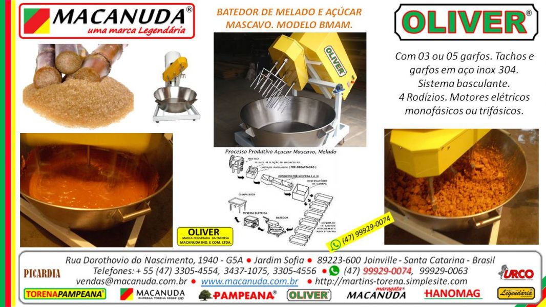 Batedor Industrial de Melado Fabricação MACANUDA