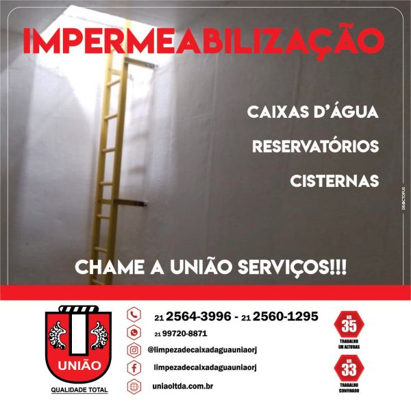 Impermeabilização: caixas de água, reservatorios e cisternas