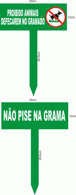 Placa para gramado