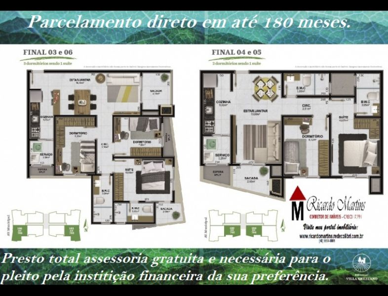 Residencial Villa Grezzano Centro Siderópolis apartamento venda
