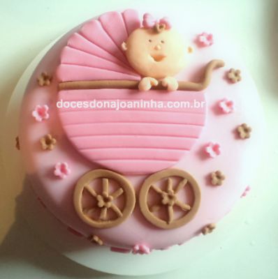 Bolos decorados para batizado e chá de bebê