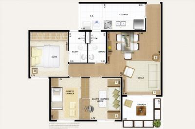 Ideale Mooca 3 dorms 1 vaga