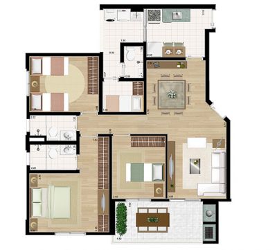 Vendo apto no ALAMEDA MORUMBI / 95m² / Cyrela 