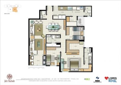 3 e 4 Quartos 129 m² - Alto Padrão - Lazer Completo -Entrega: Julho 2012 - 61) 9311-2890