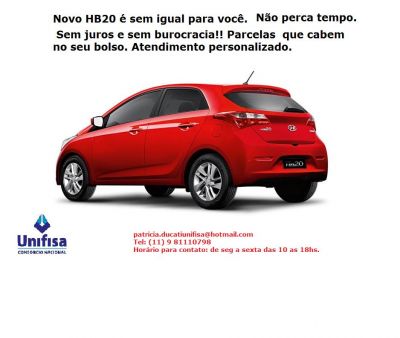 Adquira já o seu HB 20 sem juros!!!