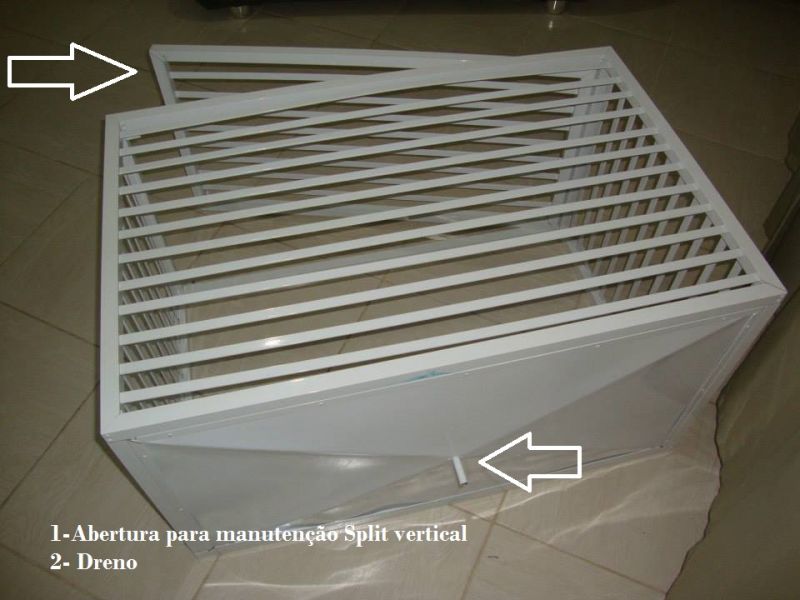 Caixas Capas Protetoras Gabinetes em fibra de vidro e Aluminio p/ Ar Condicionado e Split,