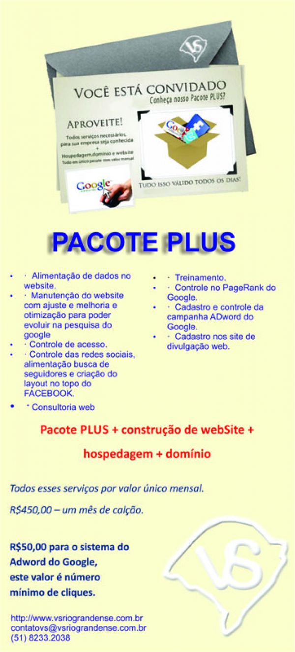 Pacote PLUS especial
