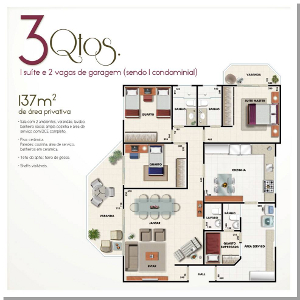 FÊNIX, 3 QUARTOS TOTALMENTE VAZADO