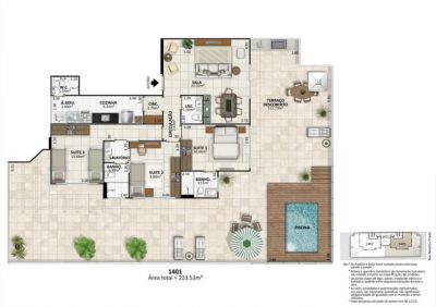 Cobertura Linear, 3 quartos, Santa Rosa, Niterói, RJ, Lançamentos Businesseciarj