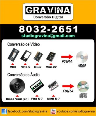 Duplicação de CD's e DVD's - Conversão VHS - DVD