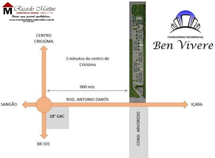 Ben Vivere residencial bairro Primeira Linha Criciúma