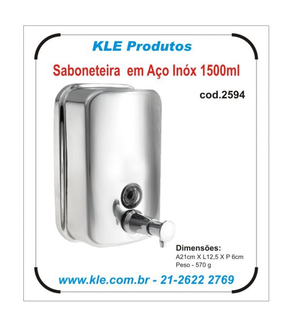 Saboneteira em Aço inóx 1300ml   