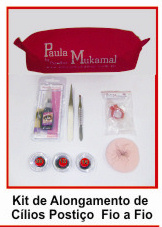 KIT ALONGAMENTO DE CILIOS POSTIÇO fio a fio