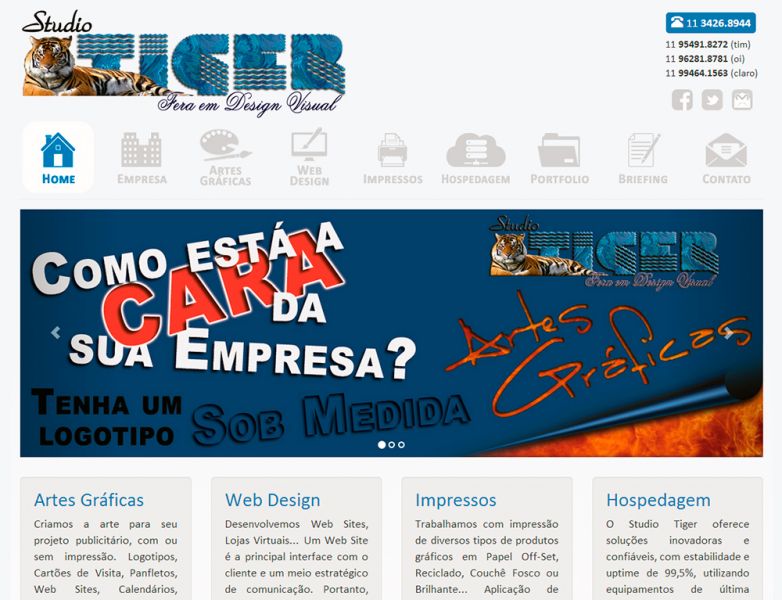 Artes Gráficas - Web Design - Impressos - Hospedagem de Web Sites