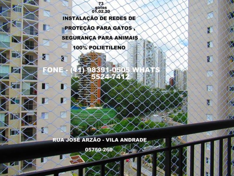 Telas de Proteção na Vila Andrade, Condominio Edificio Carolina , (11)  98391-0505 zap