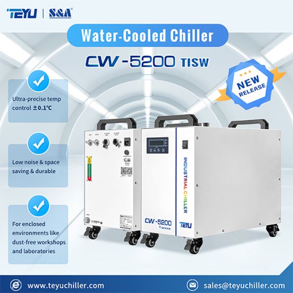 Chiller arrefecido a água CW-5200TISW 0,1K de precisão