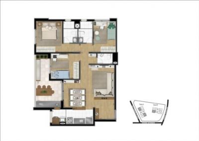 apartamento em guarulhos Sp 172,178 área total 2 vagas + depósito