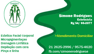 Esteticista Simone Rodrigues