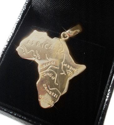 ÁFRICA E SEUS RIOS PINGENTE DE OURO 18KL
