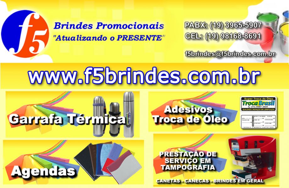 Brindes Promocionais Campinas | F5 Brindes Personalizados