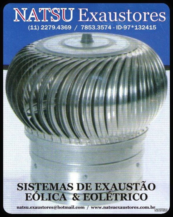 SISTEMAS DE EXAUSTÃO EÓLICA & Eo-ELÉTRICO 24”– Ø 600mm