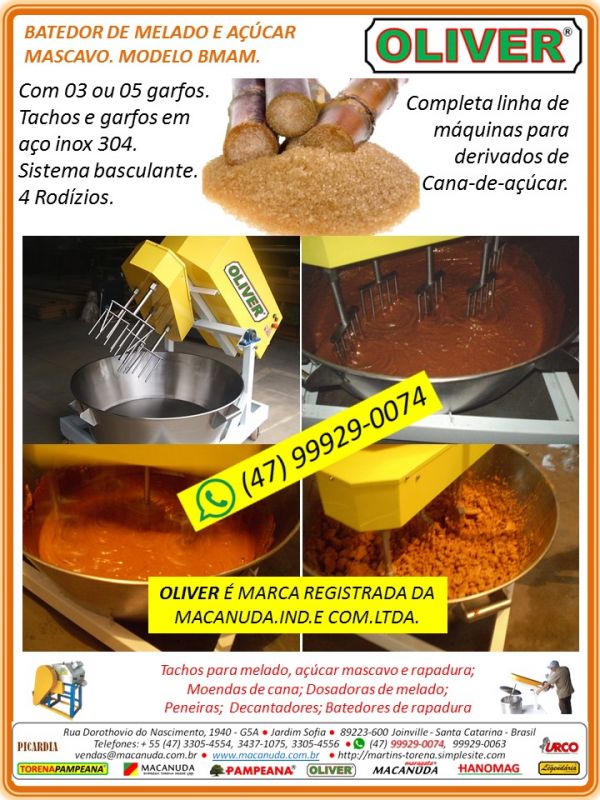 Batedeira Industrial Pra Fazer Açúcar Mascavo Oliver Macanuda