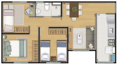 Apartamentos  em Itaqua