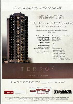 APARTAMENTO/PLANTA - TATUAPÉ - BREVE LANÇAMENTO - STAND - 24/03/12-VENDAS