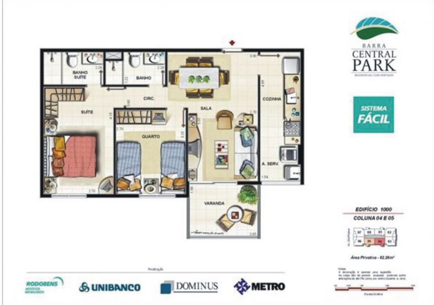 Apartamento na Barra, de 02 quartos, Em frente ao RIOCENTRO. 