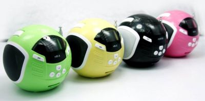 Mini Caixa de Som Portátil Notebook e Desktop Pen Drive SD Rádio Relógio