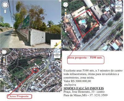 Area 5100 mts em Para de Minas, MG com sede