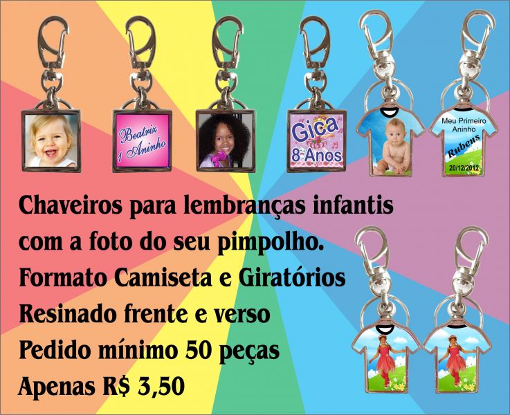 Chaveiros personalizados e temáticos