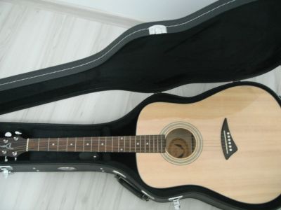 VIOLÃO FOLK DEAN AK.48 NOVO COM CASE GLOSS NATURAL