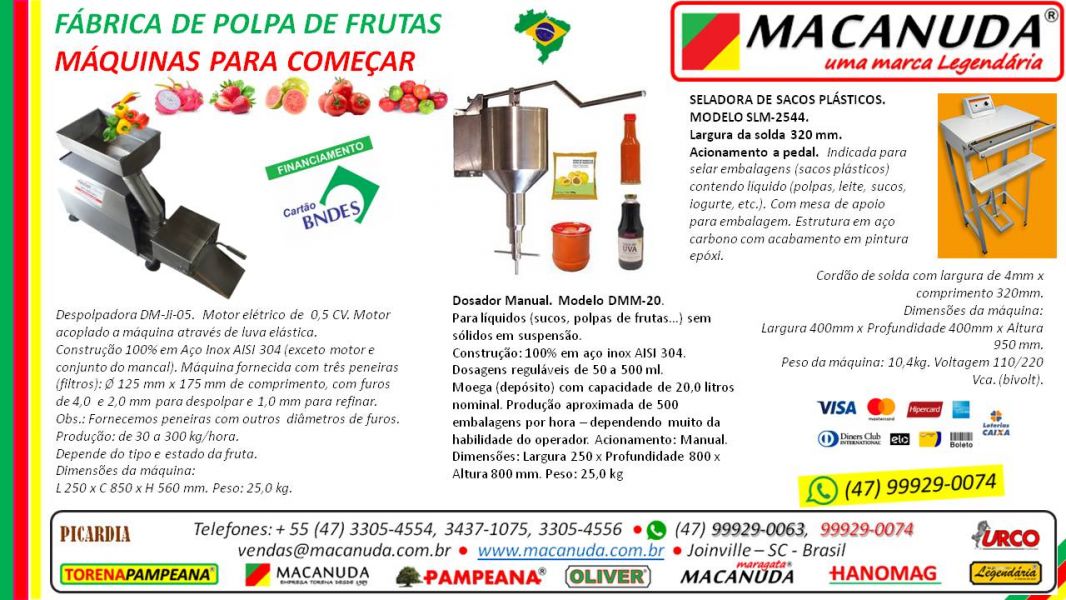 Despolpadeira de Frutas Pampeana Macanuda