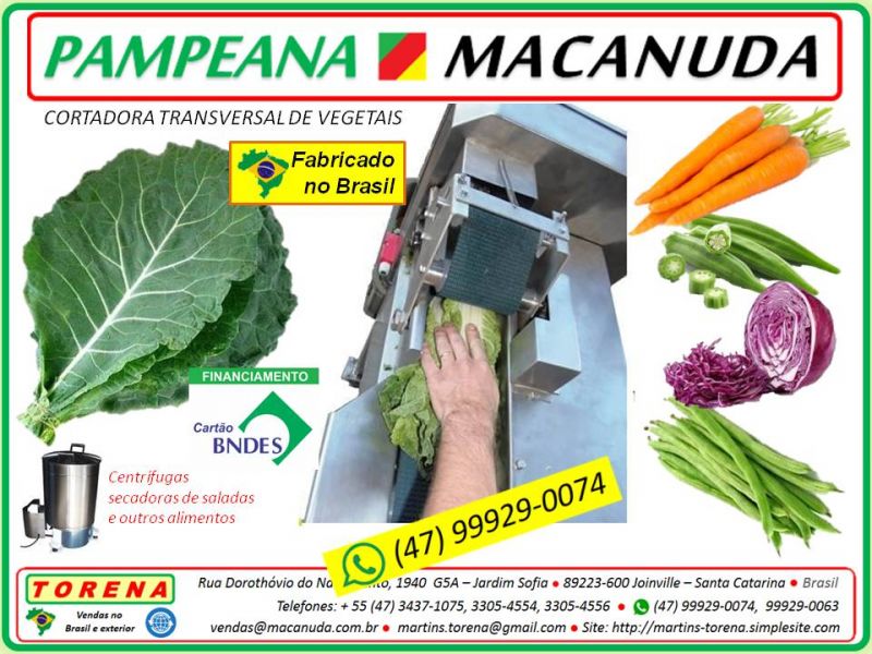 Pampeana Macanuda a máquina profissional de cortar couve