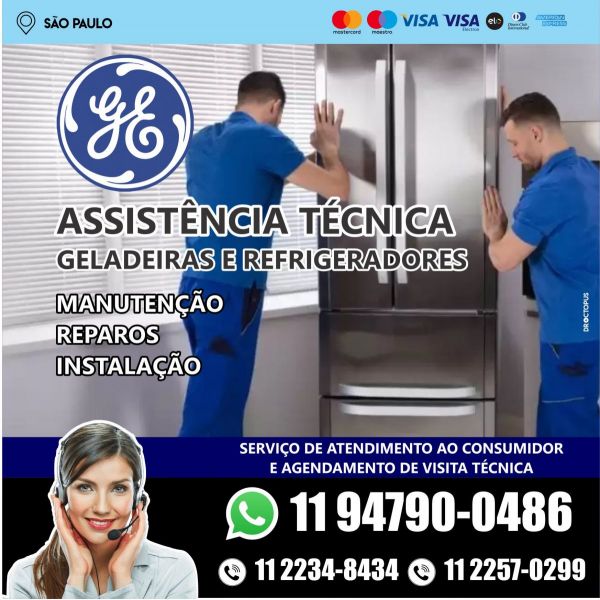 Conserto de Refrigerador GE - Jardim Modelo