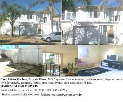 casa 3 quartos para de minas, mg b. sao jose 