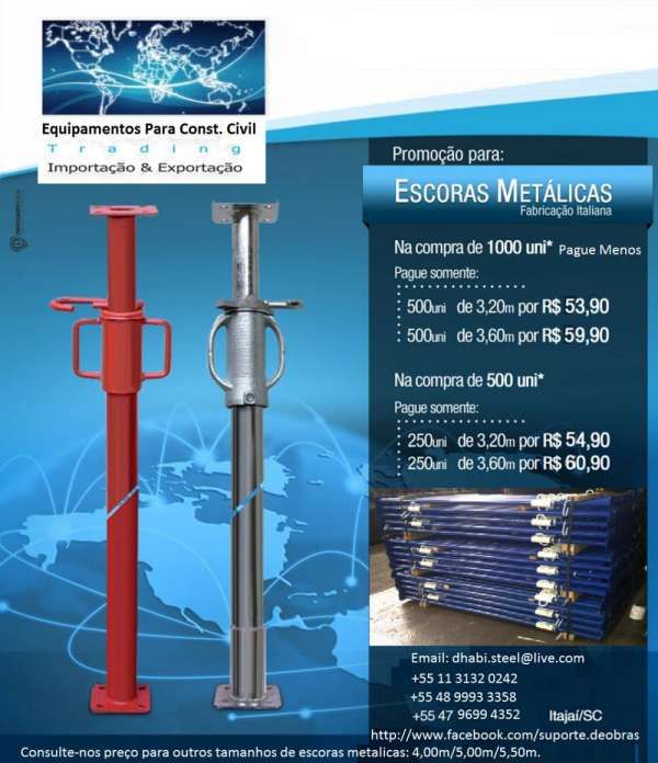 Escora Metálica para Laje e Viga