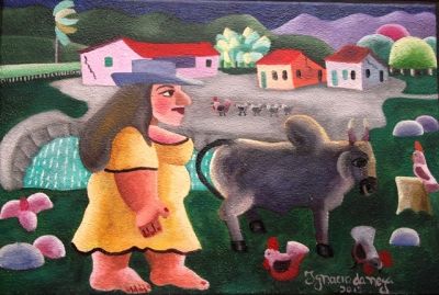 IGNACIO DA NEGA ARTISTA NAIF COM AJUR SP PARA VENDA DAS OBRAS 