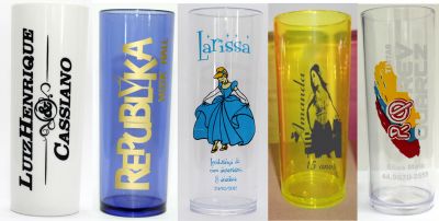 Copos de acrilico long drink 330ml - personalizados