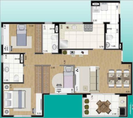 Apartamentos novos 86m² e 113m² 3 dorm. (1 suíte) – Alto do Ipiranga – Mogi das Cruzes/SP