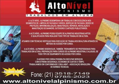 Alto Nível Alpinismo Serviços Técnicos em Altura(Alpinismo Industrial)