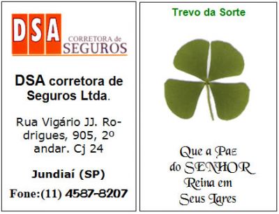 TREVO DE 4 FOLHAS - Cartões Plastificados