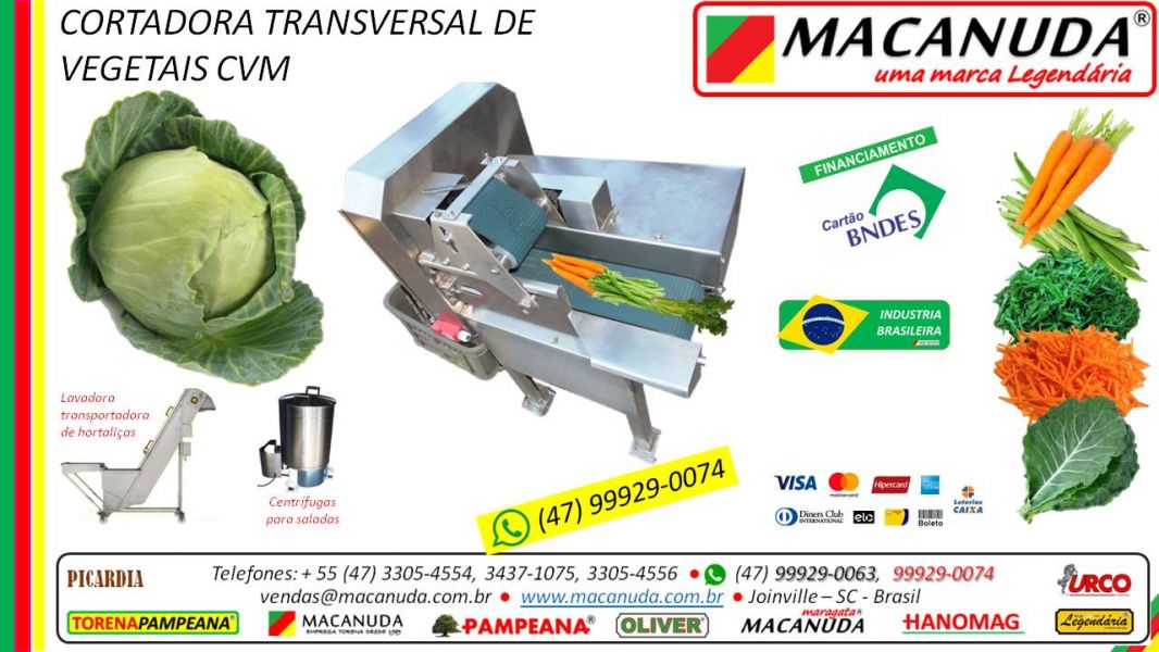 Fatiar repolho máquina industrial da marca MACANUDA